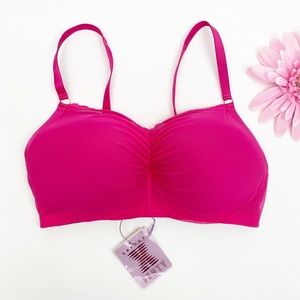 Savage X Fenty Mesh Gathered Balconette Bra: Hot Pink